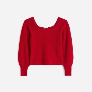 NWT Madewell SoftWool Square-Neck Pullover Sweater